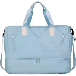 Waterproof Shoulder Weekender Bag Travel Duffel Bag Sports Gym Bag with Dry Wet Separated Pocket and Shoes Compartment