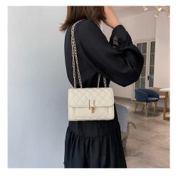 Cheap Women's Chain Bgas Fashion Pu Leather Small Ladies Shoulder Bags Female Solid Color Crossbody Bags for Women