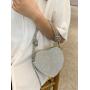 New Advanced Diamond Love Mini Chain Underarm Bag Fashionable Handheld Crossbody Bag