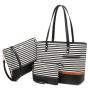 Lovevook wholesale custom logo 3 in 1 set crossbody bag popular PU leather canvas ladies tote bags 2024 women purse handbag sets
