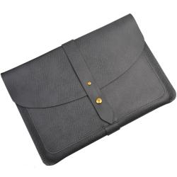 Branded leather protective laptop sleeve customized magnetic laptop notebook case tablet sleeve