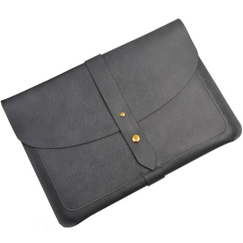 Branded leather protective laptop sleeve customized magnetic laptop notebook case tablet sleeve