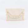 Keymay New Design Rts Stock High Quality 6 Colors Portable Fashion Canvas Pouches Canvas Purse Canvas Envelope Clutch for Women