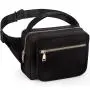 Custom Small Nappy Diaper Belt Bag with Portable Changing Mat Black Mommy Diaper Bag Fanny Pack Waist Bag