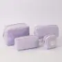 Personalized Eco Friendly Zip Lock Standup Fluffy Makeup Storage Organizer Pouch Women Furry Velvet Terry Towel Cosmetic Bag