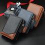 XL299 Soft Comfortable Purse Gift Packaging Box Card Holders Accept Customized Logo Men's Genuine Leather Short Wallet