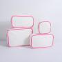 Keymay RTS Fast Shipping Low Moq Mujlti-Color Canvas Zipper Pouch Canvas Makeup Brush Bag Canvas Cosmetic Bag with Zipper