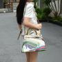 Top product fashion ladies bag playful personality women handbag with belt silk screen tote bag printing shoulder bag supplier