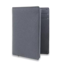 RFID Blocking Pop Up Card Holder Aluminum Card Case Slim Leather Wallet