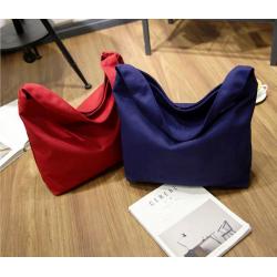 Fashionable Denim Canvas Shopping Bag Waterproof Shoulder Computer Bag for Men and Women with Two Handles for Art Students