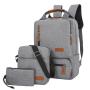 KBW533 New School Bag Three Sets of Oxford Cloth USB Backpack Computer Bag Korean Outdoor Business Men Shoulder Bag