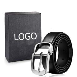 Fashion Custom Top Grain Genuine Leather Men Belt Business Real Leather Belts with Gift Box Set For Men