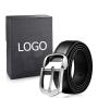 Fashion Custom Top Grain Genuine Leather Men Belt Business Real Leather Belts with Gift Box Set For Men