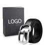 Fashion Custom Top Grain Genuine Leather Men Belt Business Real Leather Belts with Gift Box Set For Men