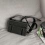 Men's Versatile One Shoulder Solid Color Horizontal Box Bag Fashion Phone Bag