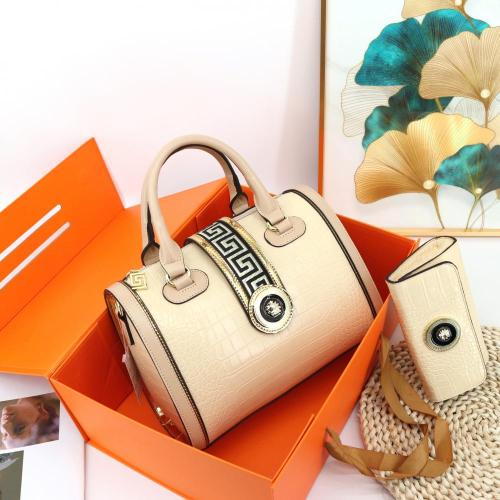 Ladysky top selling pillow shoulder Ladies Bag set of two Hand Bags Luxury Women high quality designer PU crocodile bags 29cm