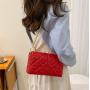 2024  Summer Women's Bag New Fashion Single Shoulder Crossbody Bag  Elegant Diamond Chain PU Bag For Ladies