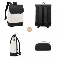 LOVEVOOK 14 15.6 17 Inch Waterproof Cover Rolltop Laptop Backpacks Men Anti-Theft University School Bags Women's Elegant Daypack
