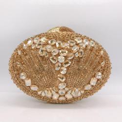 New diamond banquet rhinestone bag hollow-out women purses handmade Clutch Bag Rhinestone evening bag