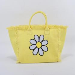 Keymay High Quality Fashion Women's Canvas Tote Bag Plain Beach Shopping Bags Large Cotton Canvas Tote Bag