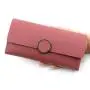 Latest Arrival Long Student Coin Purse Wallets Clutch Three-fold Buckle Circle Metal Multi-function Card Holder Wallet For Women