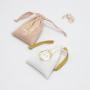 Custom Hot Stamping  Mini Suede Drawstring Gift Cosmetic Bag Luxury Suede Gift Jewelry Pouch