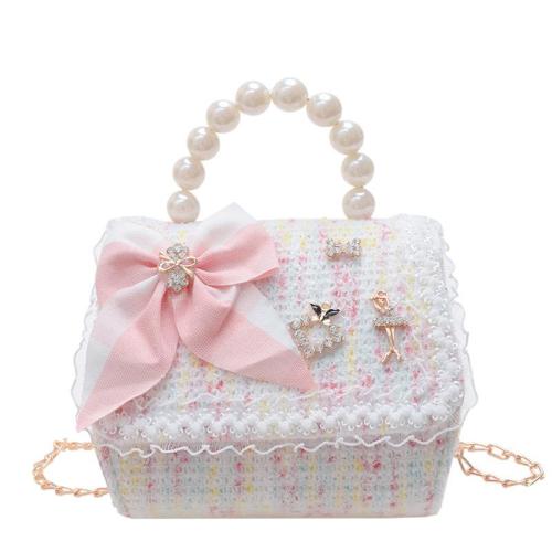KB024 Hot Selling Shoulder Bags For Kids 2023 Children Fashion Bags Lovely Pearl Chain Purses Cartoon Princess Messenger Bags