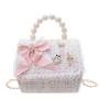 KB024 Hot Selling Shoulder Bags For Kids 2023 Children Fashion Bags Lovely Pearl Chain Purses Cartoon Princess Messenger Bags