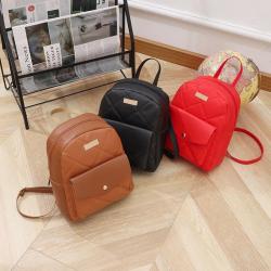 Hot sale backpack bag women large capacity  pu leather backpacks woman wholesale cheap student schoolbag shoulder bag