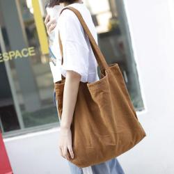 2024 Custom New Style Leisure 16 OZ Canvas Ladies Shoulder Bag Casual Tote Bags For Women's Shopping