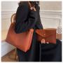 High Quality 2024 Lady Bucket Handbags New Shoulder Large Capacity Workplace Bag Crossbody Simple Shoulder Crossbody Bag PU Bag