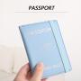 ZR583 Strap PU Leather RFID Passport Bag Anti Theft Clip ID Portable Bank Card Holder Daily Matching Solid color Wallet Clip