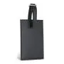 Leather Luggage Tags Travel Bag Labels with Name ID Card Suitcase Baggage Handbag School Bag Label Privacy Protection Black