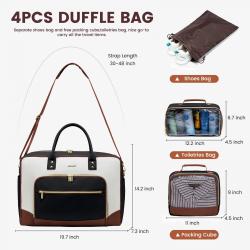 LOVEVOOK custom carry on overnight ladies bags large capacity quilted 4pc Hospital Bag for Labor women gym travel duffel bags