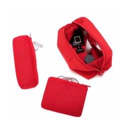 Wholesale Custom Logo Eco Friendly Solid Color Travel Toiletry Makeup Bag Neoprene Cosmetic Bag