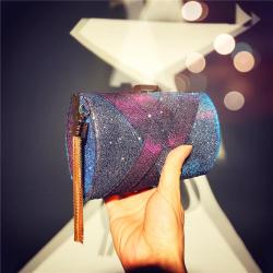 New fashionable gradient silk tassel banquet bag