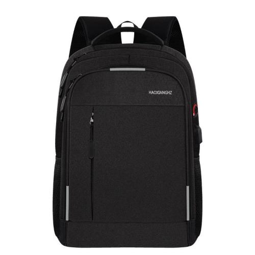 ZF065 Simple Business 15.6 Inch Computer Backpack Man Leisure Travel Student Schoolbag Waterproof Travel Shoulder Bag USB Port