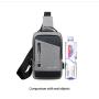 Oem Manufacturer Custom Casual Outdoor Man Bike Royal Blue Usb Charging Port Sling Shoulder Crossbody Chest Bag