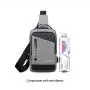 Oem Manufacturer Custom Casual Outdoor Man Bike Royal Blue Usb Charging Port Sling Shoulder Crossbody Chest Bag