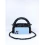 Custom acrylic resin beaded beads hand bag New Fashion Handmade Crossbody Bag Beautiful Black Glass Beads Shoulder Bag