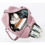 custom logo luxury pu duffel bag for girls smell proof leather outdoor multifunctional fitness travel bag bolso viajero