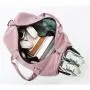 custom logo luxury pu duffel bag for girls smell proof leather outdoor multifunctional fitness travel bag bolso viajero