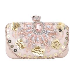 Fashion Square Box Sequins Decoration Women Evening Bags Beaded Clutches Purse Banquet Bag Wedding Clutch Bag