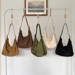 2023 nylon fashion handbags cheap soft ladies hand bags casual PU leather shoulder strap women's shoulder bags