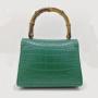 2024 Wholesale Crocodile Bamboo Handle Small Jelly Bag Handbag With Mini Removable Strap