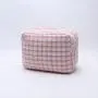 Keymay New Arrival Fashion Plaid Zipper Bag Beauty Organizer Pouch Travel makeup Bag Checkered Cosmetic Bag