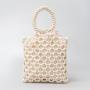 Designer Gridding Women Handbags Wooden Bead Purse Ladies Casual Shoulder Handbags Bucket Clutch Bag For Wholesale