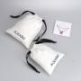 Custom Logo Printing White Cotton Linen Dust Bag For Gift Packaging Drawstring Cosmetic Cotton Makeup Pouch