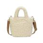 2024 Custom Logo Faux Fur Bucket Bag Handbag For Women Ladies Mini Sherpa Purse