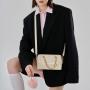 2024 New Arrival Shiny Pu Leather Bag With Metal Chain Handle Mini Barrel Woman Handbag Ladies Crossbody